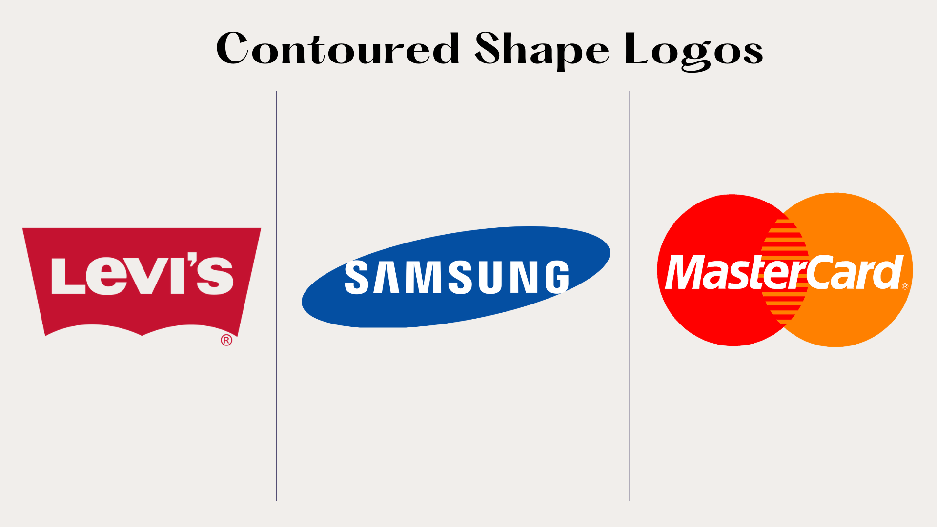 Contoured shape logo