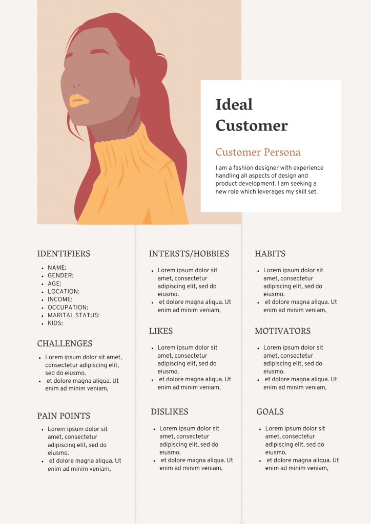 Customer Persona template