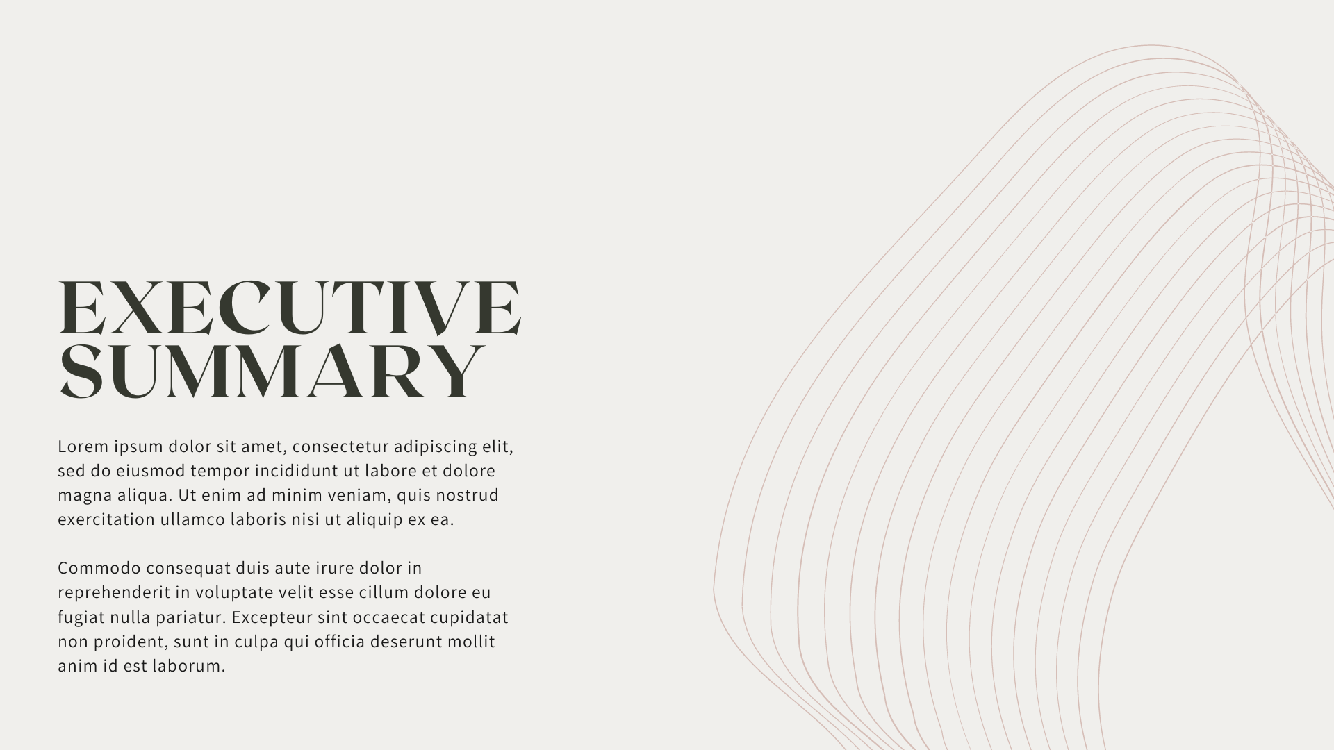 Executive Summary template