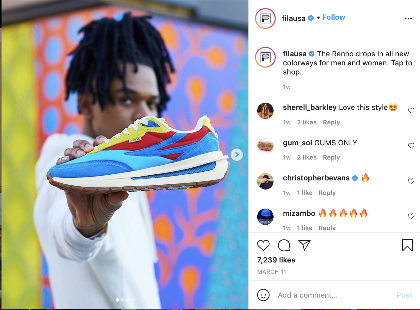 Fila Instagram Account