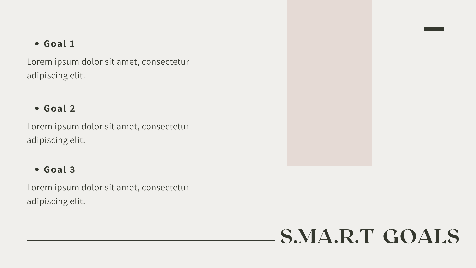 Marketing goals template
