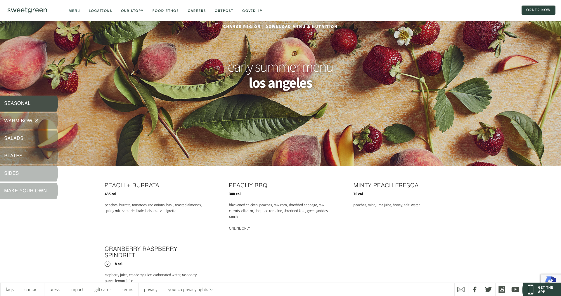 online restaurant marketing menu