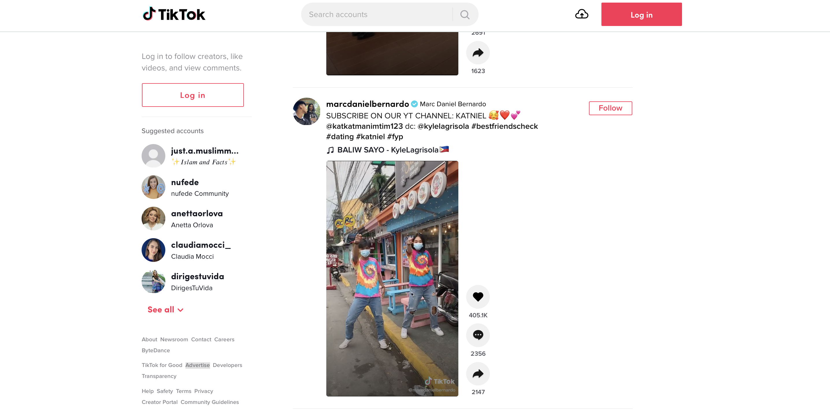 TikTok Discover Page