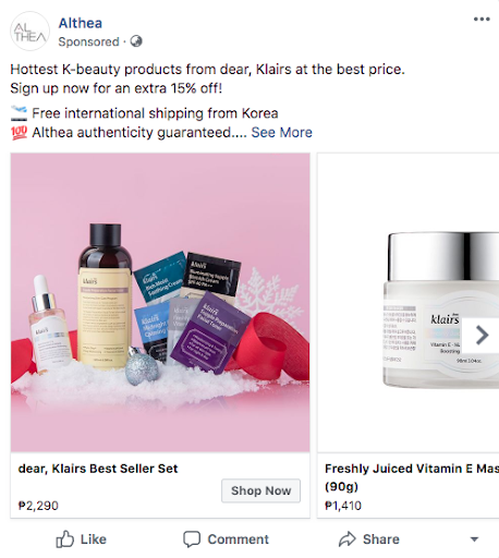althea remarketing ads
