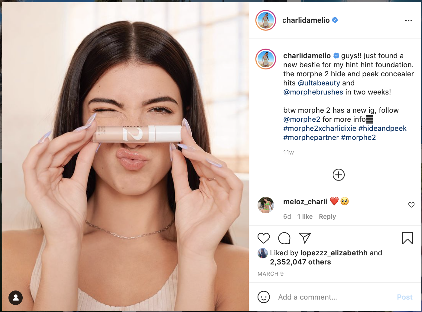 charlie damelio instagram