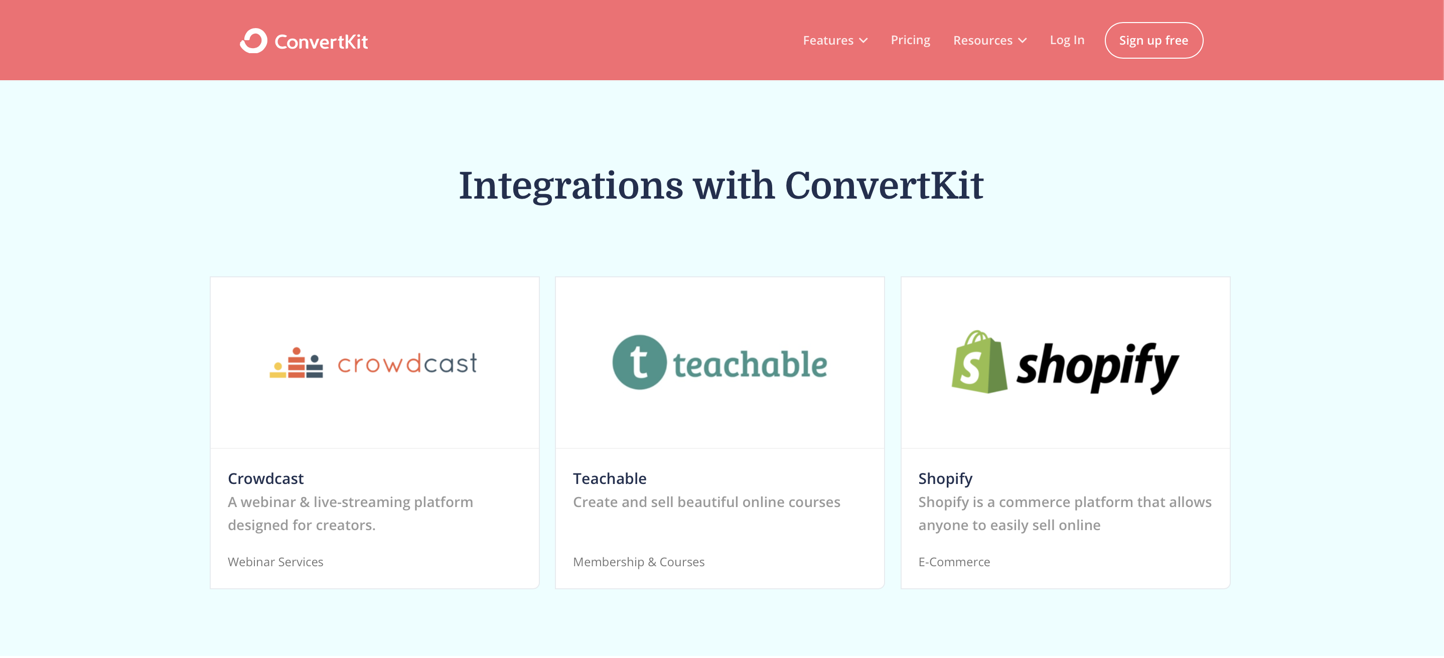 convertkit integrations