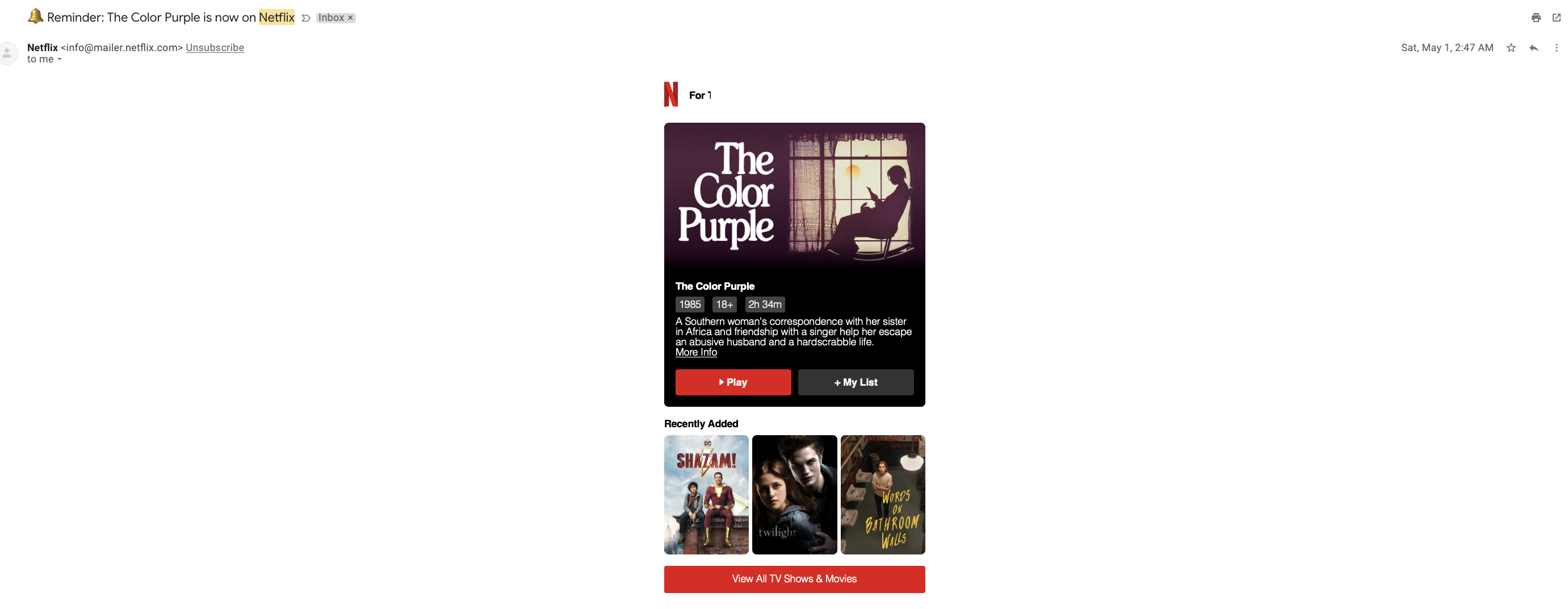 netflix email