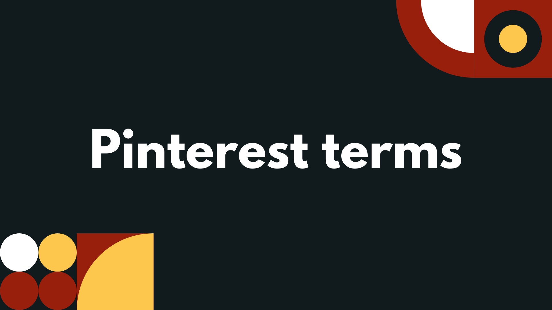 pinterest marketing terms