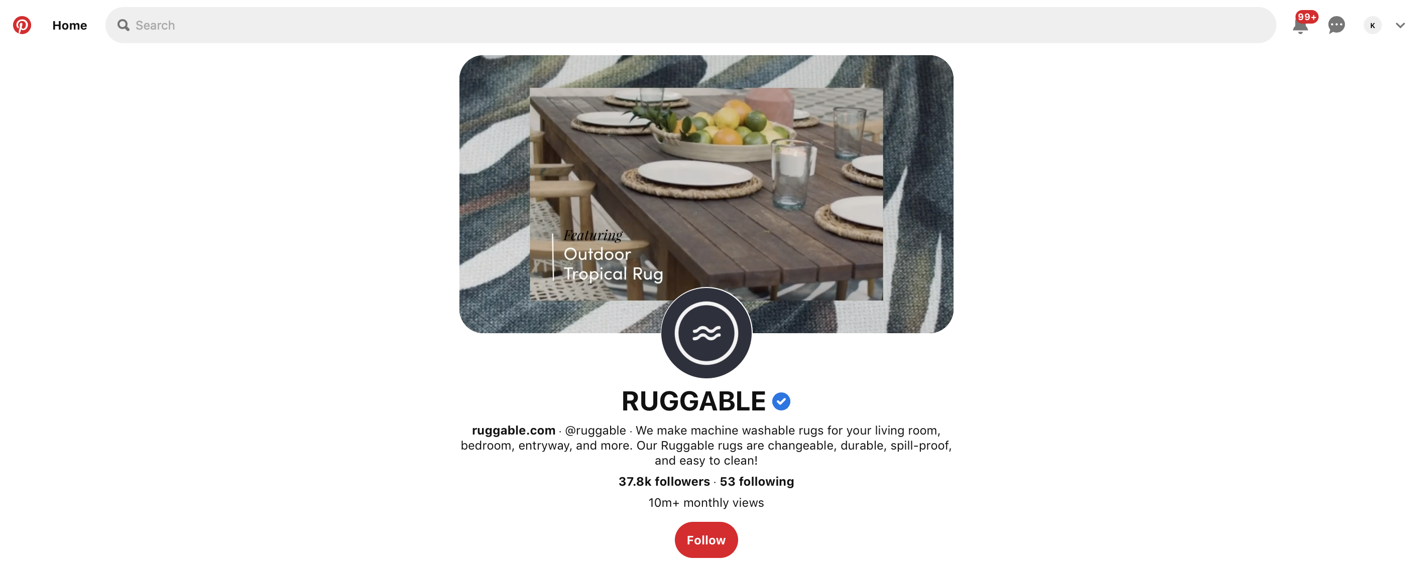 ruggable pinterest marketing