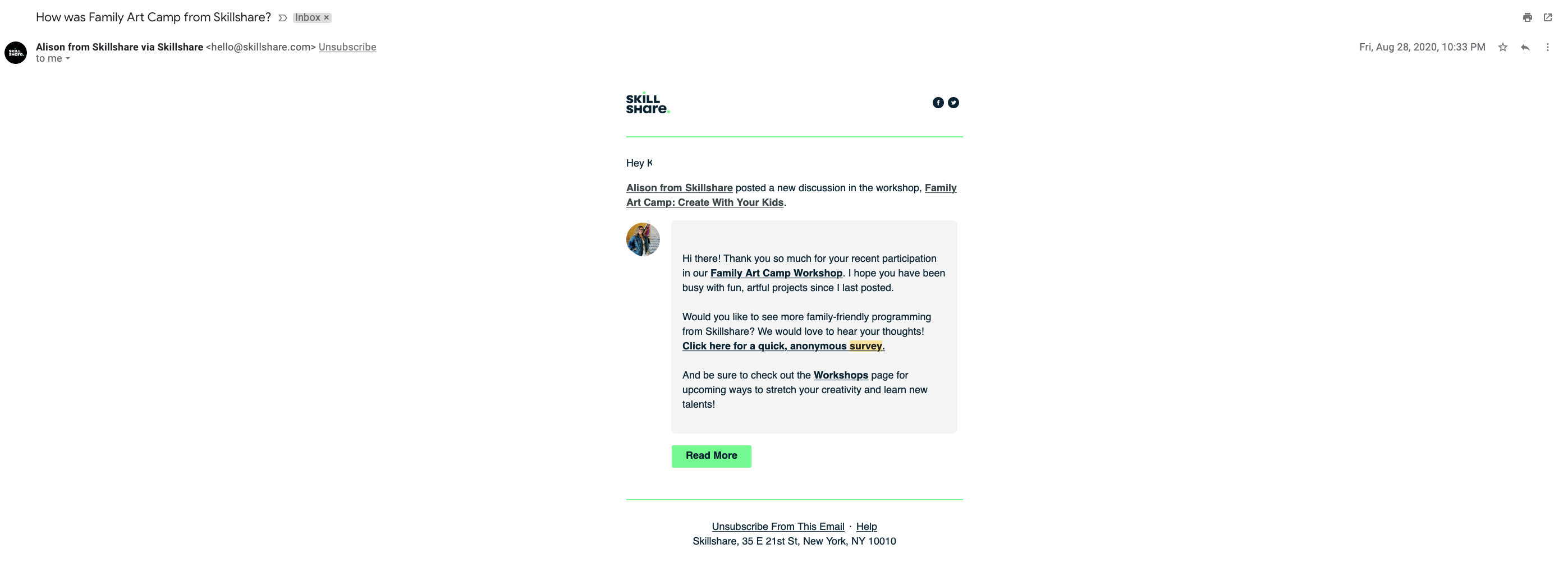 skillshare email