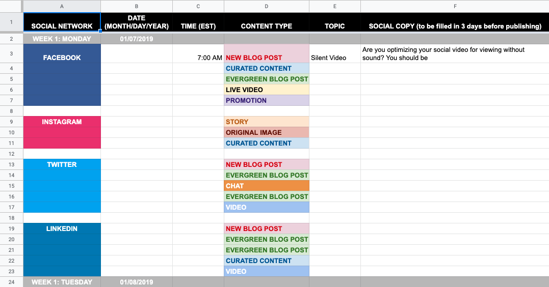 social media template