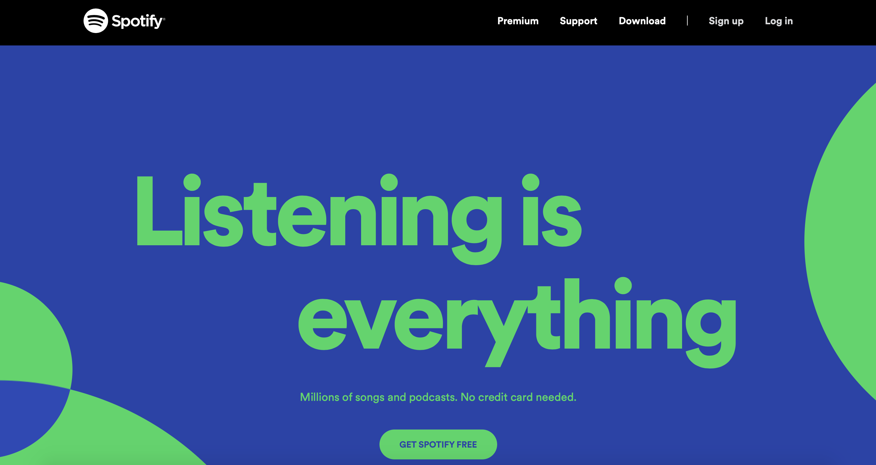 spotify homepage
