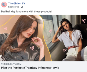 The Girl on TV slideshow ad