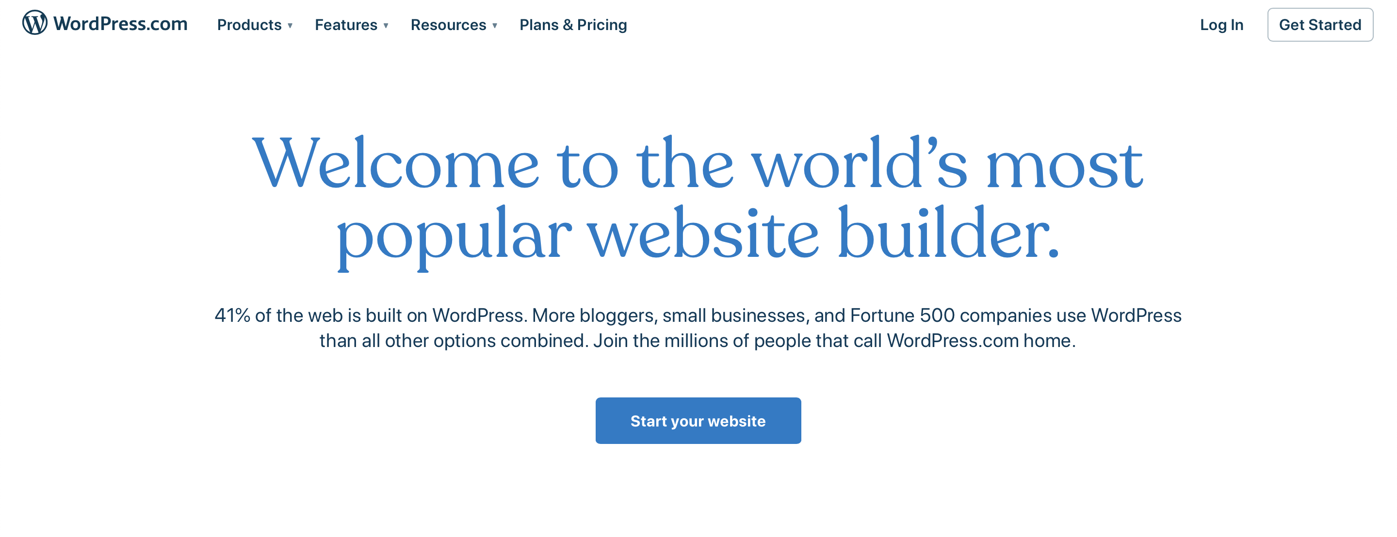 wordpress homepage
