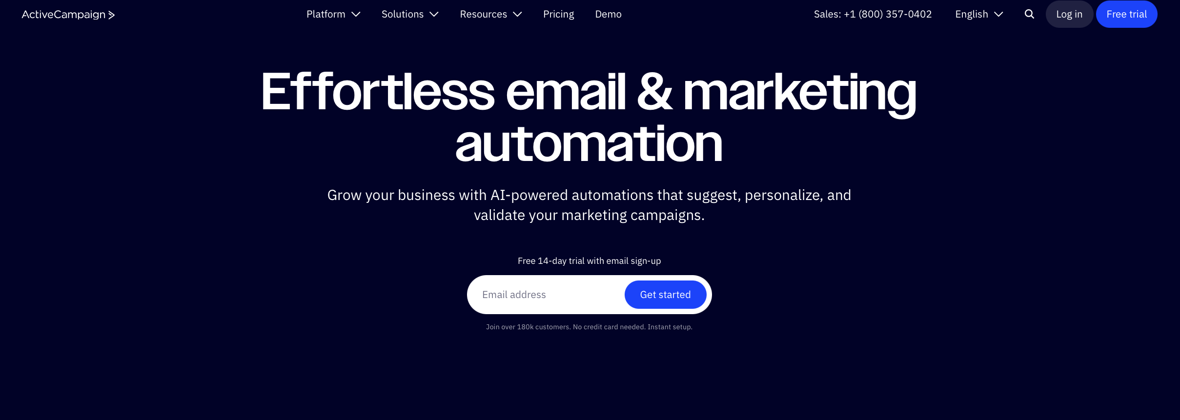 ActiveCampaign website