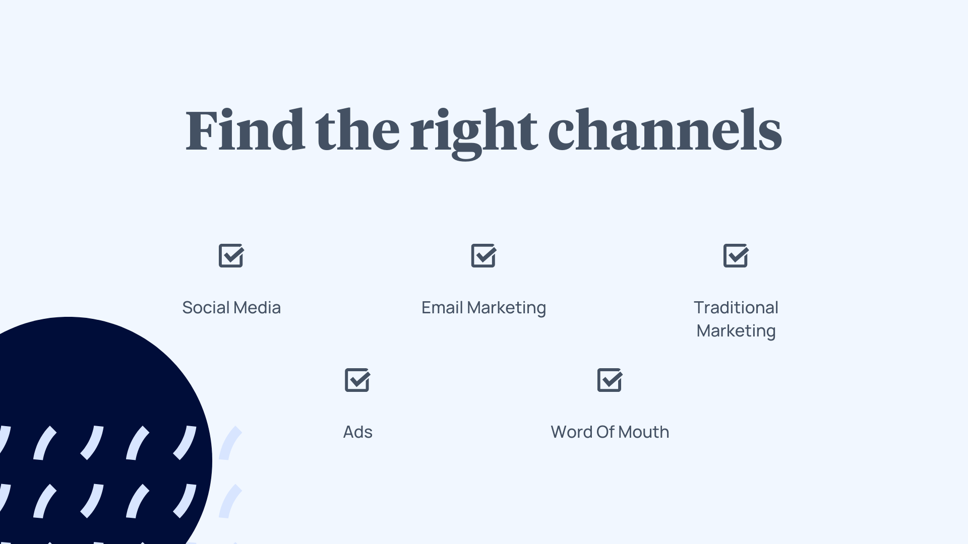 Marketing Plan Example right channels