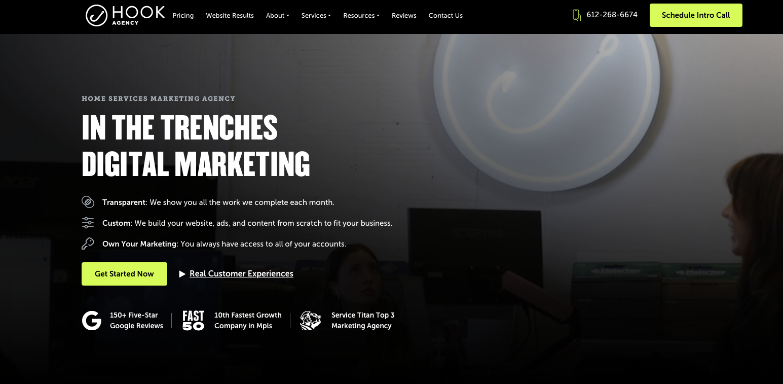 Plumber marketing agency - Hook agency
