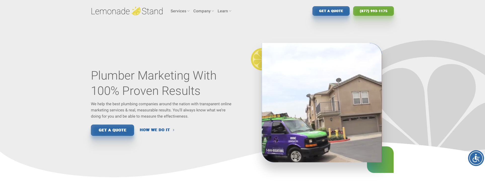 Plumber marketing agency - Lemonade Stand