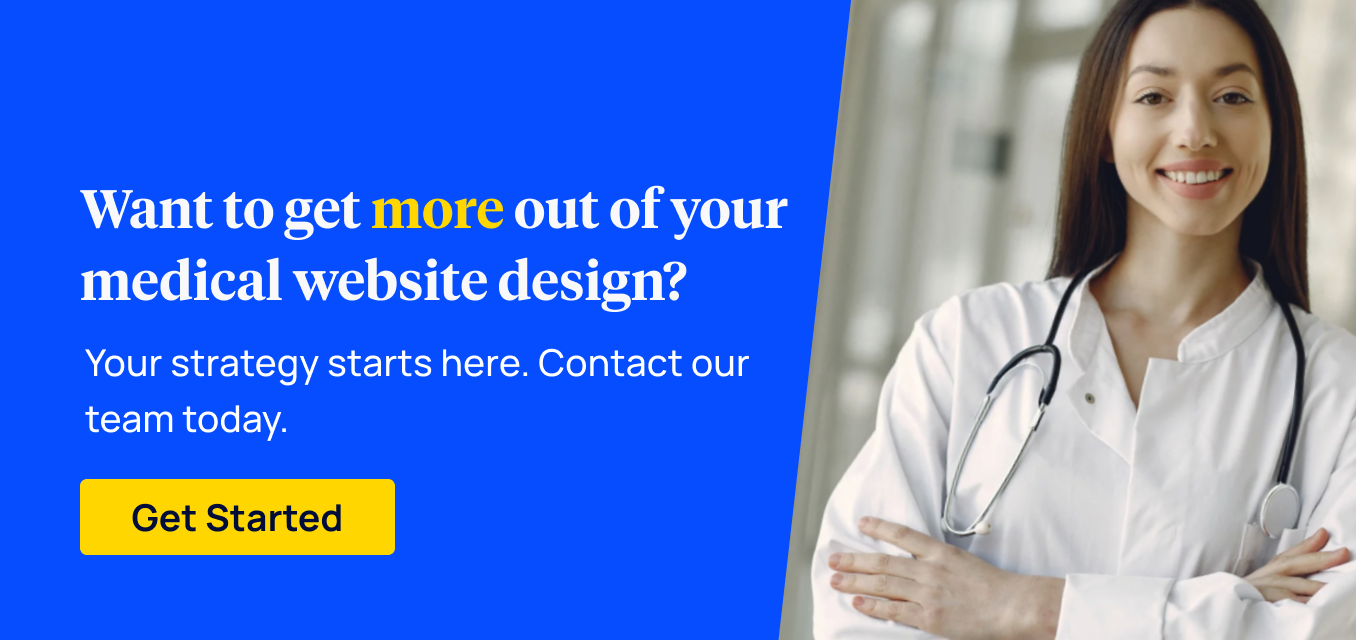 medical website design cta