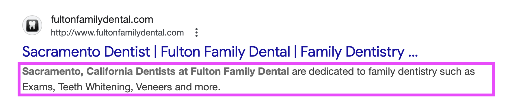meta description